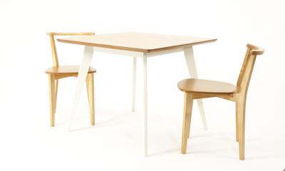 Стол ZiP-mebel Стол Сканди М 100 слоновая кость/натур со стульями Франк натур арт. F404113SUNX2R100701N00