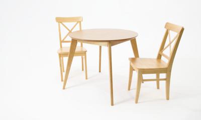 Стол ZiP-mebel Стол Сканди К 100 натур со стульями Ингольф натур арт. F004106N00X2R100743N00