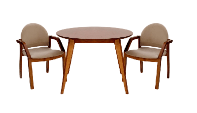 Стол ZiP-mebel Стол Сканди К 100 орех со стульями Джуно орех велюр бежевый арт. F004105W00X2Z112800W02