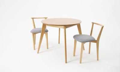 Стол ZiP-mebel Стол Сканди К 100 натур со стульями Франк натур рогожка серый арт. F004106N00X2R101707N01