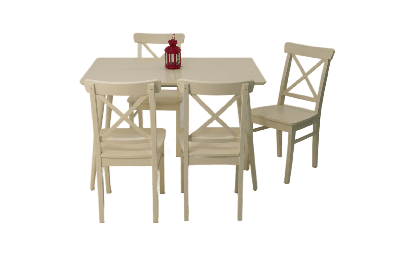 Стол ZiP-mebel Стол Монте 120 слоновая кость со стульями Ингольф слоновая кость арт. F514130S00X4R100741S00