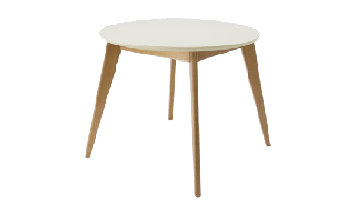 Стол ZiP-mebel Стол Сканди К 100, Натуральное дерево/Слоновая кость арт. F004102NUS