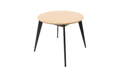 Стол ZiP-mebel Стол Сканди К 90 чёрное дерево/натур арт. F004125BUN