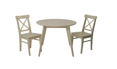 Стол ZiP-mebel Стол Сканди К 100 слоновая кость со стульями Ингольф слоновая кость арт. F004100S00X2R100741S00