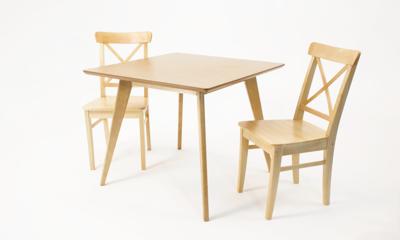 Стол ZiP-mebel Стол Сканди М 90 натур со стульями Ингольф натур арт. F404122N00X2R100743N00