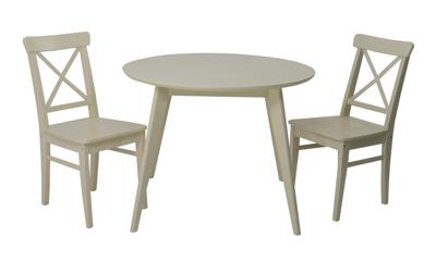 Стол ZiP-mebel Стол Сканди К 90 слоновая кость со стульями Ингольф слоновая кость арт. F004110S00X2R100741S00