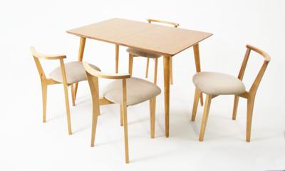 Стол ZiP-mebel Стол Монте 120 натур со стульями Франк натур велюр бежевый арт. F514136N00X4R100701N02