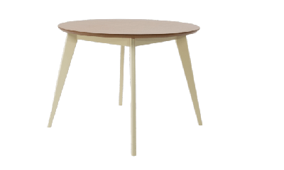 Стол ZiP-mebel Стол Сканди К 100, Слоновая кость/Натуральное дерево арт. F004104SUN