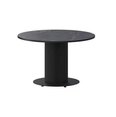 Стол ZiP-mebel Стол Рудд К 100 чёрный/чёрный мрамор арт. F001240BMB