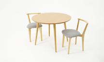 Стол ZiP-mebel Стол Монте К 90 натур со стульями Франк натур рогожка серый арт. F004145N00X2R101707N01