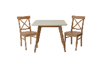 Стол ZiP-mebel Стол Сканди М 100 натур/слоновая кость со стульями Ингольф натур арт. F404111NUSX2R100743N00