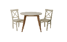 Стол ZiP-mebel Стол Сканди К 100 натур/слоновая кость со стульями Ингольф слоновая кость арт. F004102NUSX2R100741S00