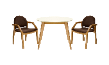 Стол ZiP-mebel Стол Сканди К 100 натур/слоновая кость со стульями Джуно натур велюр коричневый арт. F004102NUSX2Z112806N04