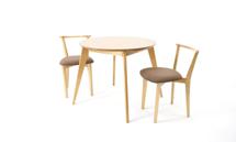 Стол ZiP-mebel Стол Сканди К 100 натур со стульями Франк натур велюр коричневый арт. F004106N00X2R101707N04