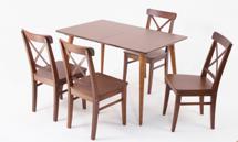 Стол ZiP-mebel Стол Монте 120 орех со стульями Ингольф Орех арт. F514135W00X4R100742W00