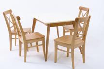 Стол ZiP-mebel Стол Сканди 120 натур/слоновая кость со стульями Ингольф натур арт. F514102NUSX4R100742N00