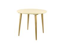 Стол ZiP-mebel Стол Монте К 90, Натуральное дерево/Слоновая кость арт. F004141NUS