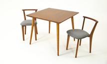 Стол ZiP-mebel Стол Монте М 100 орех со стульями Франк орех рогожка серый арт. F404144W00X2R101706W01