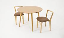 Стол ZiP-mebel Стол Монте К 90 натур со стульями натур велюр коричневый арт. F004145N00X2R101707N04