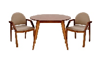 Стол ZiP-mebel Стол Сканди К 100 орех со стульями Джуно орех велюр бежевый арт. F004105W00X2Z112800W02