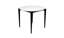 Стол ZiP-mebel Стол Pawook К 90 чёрный/мрамор белый арт. F004170B52