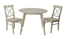 Стол ZiP-mebel Стол Сканди К 90 слоновая кость со стульями Ингольф слоновая кость арт. F004110S00X2R100741S00