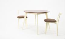 Стол ZiP-mebel Стол Сканди К 90 слоновая кость/орех со стульями Франк слоновая кость велюр коричневый арт. F004113SUWX2R101709S04