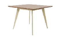 Стол ZiP-mebel Стол Сканди М 100, Слоновая кость/Натуральное дерево арт. F404113SUN