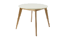 Стол ZiP-mebel Стол Сканди К 90, Натуральное дерево/Слоновая кость арт. F004112NUS