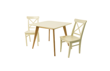 Стол ZiP-mebel Стол Сканди М 100 орех/слоновая кость со стульями Ингольф слоновая кость арт. F404110WUSX2R100741S00