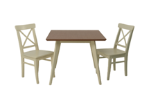 Стол ZiP-mebel Стол Сканди М 100 слоновая кость/натур со стульями Ингольф слоновая кость арт. F404113SUNX2R100741S00