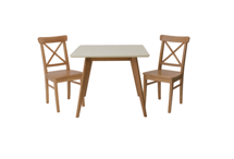 Стол ZiP-mebel Стол Сканди М 100 натур/слоновая кость со стульями Ингольф натур арт. F404111NUSX2R100743N00