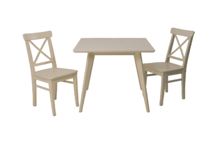 Стол ZiP-mebel Стол Сканди М 100 слоновая кость со стульями Ингольф слоновая кость арт. F404109S00X2R100741S00