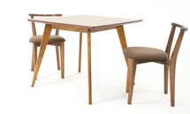 Стол ZiP-mebel Стол Сканди М 100 орех со стульями Франк орех велюр коричневый арт. F404114W00X2R101706W04