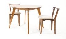 Стол ZiP-mebel Стол Сканди К 100 орех со стульями Франк орех велюр бежевый арт. F004105W00X2R101706W02