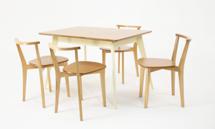Стол ZiP-mebel Стол Сканди 120 слоновая кость/натур со стульями Франк натур арт. F514104SUNX4R100701N00