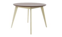 Стол ZiP-mebel Стол обеденный круглый Сканди К100, слоновая кость/орех арт. F004103SUW