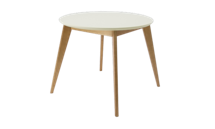 Стол ZiP-mebel Стол Сканди К 90, Натуральное дерево/Слоновая кость арт. F004112NUS