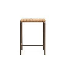 Стол барный La Forma (ех Julia Grup) Salguer Барный столик из массива акации и коричневой стали Ø 70 x 70 см арт. 157231