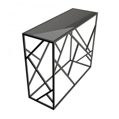 Стол-консоль AksHome Стол-консоль Грация, черный, стекло триплекс, цвет каркаса черный арт. ZN-126258