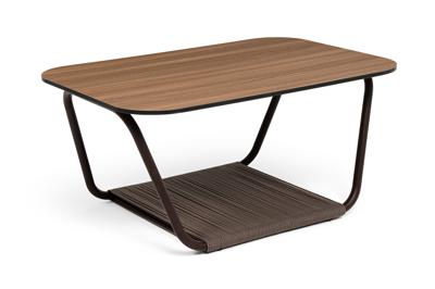 Стол журнальный 4SIS "Гранада" журнальный стол 90х60см из HPL, цвет "дуб" арт. OAK-90-60-RAL8016-4sis brown