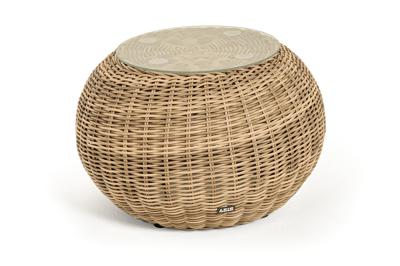 Стол журнальный 4SIS "Барселона" кофейный столик из искусственного ротанга, цвет соломенный арт. YH-S4093G-1