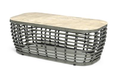 Стол журнальный 4SIS "Ницца" журнальный столик из искусственного ротанга, цвет серый арт. YH-S4230G Grey