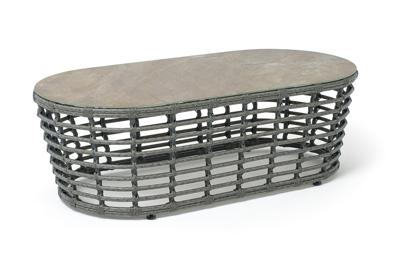 Стол журнальный 4SIS "Валенсия" журнальный столик из искусственного ротанга, цвет серый арт. YH-S4251G Grey
