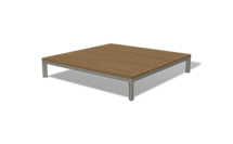 Стол журнальный 4SIS "Амальфи" журнальный столик из тика, 110x110, H26, каркас из алюминия арт. A321T-1