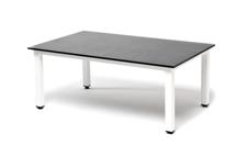 Стол журнальный 4SIS "Канны" журнальный столик из HPL 95х60, H40, каркас белый, цвет столешницы "серый гранит" арт. RC658-95-62-4sis