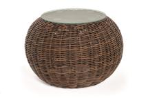 Стол журнальный 4SIS "Барселона" кофейный столик из искусственного ротанга, цвет коричневый арт. YH-S4093G-1 brown