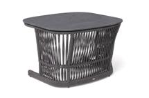 Стол журнальный 4SIS "Лугано" журнальный стол 76х76 H55 см из HPL, цвет "серый гранит" арт. GRAY-76-76-Al-LUG(RAL7024)-D-gray-4sis