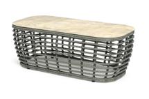 Стол журнальный 4SIS "Ницца" журнальный столик из искусственного ротанга, цвет серый арт. YH-S4230G Grey