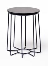 Стол журнальный 4SIS "Эквадор" журнальный стол из HPL круглый Ø40 H55, каркас из стали темно-серый (RAL 7024), цвет столешницы "серый гранит" арт. GRAY-D40-AKV